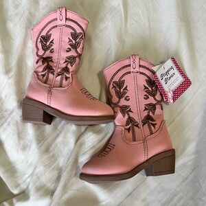 Toddler cowgirl boots, pink, Size 5
